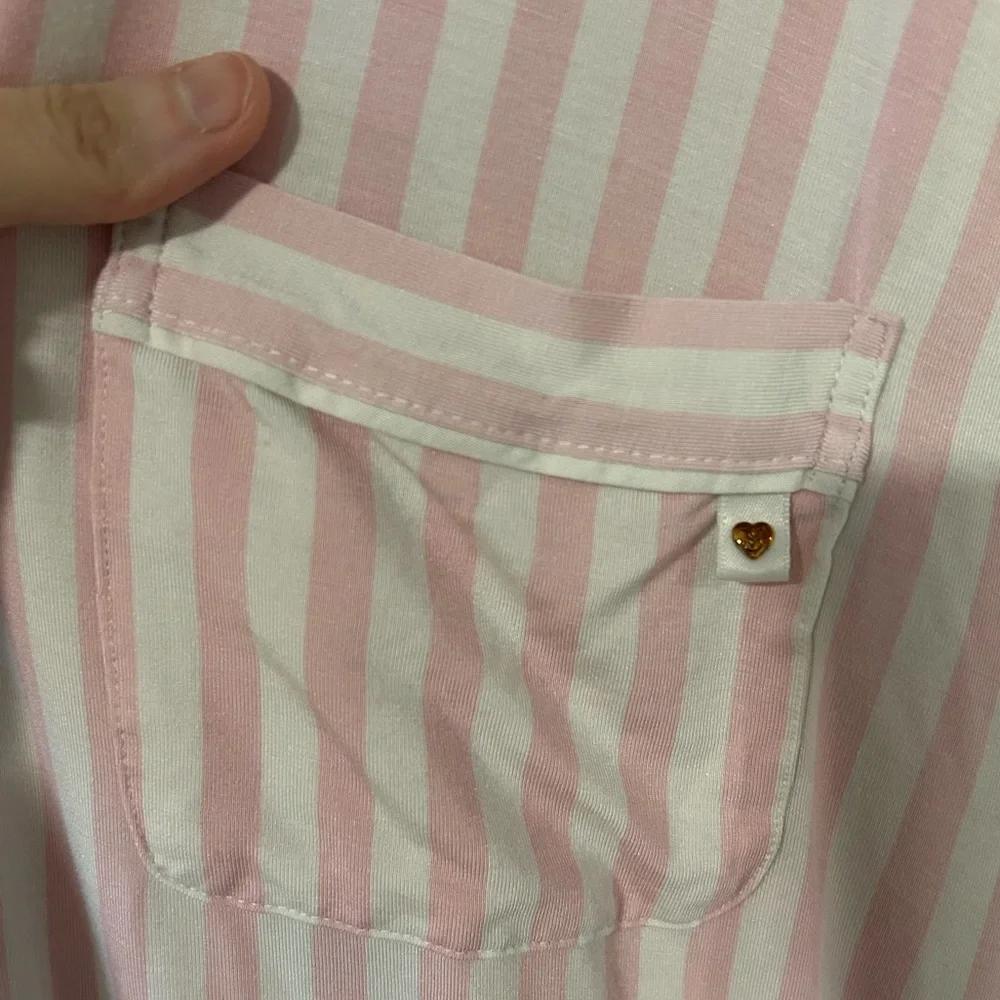 Victoria’s Secret Modal Soft Button-Front Sleepshirt Pretty Blossom Stripes S - Picture 6 of 13